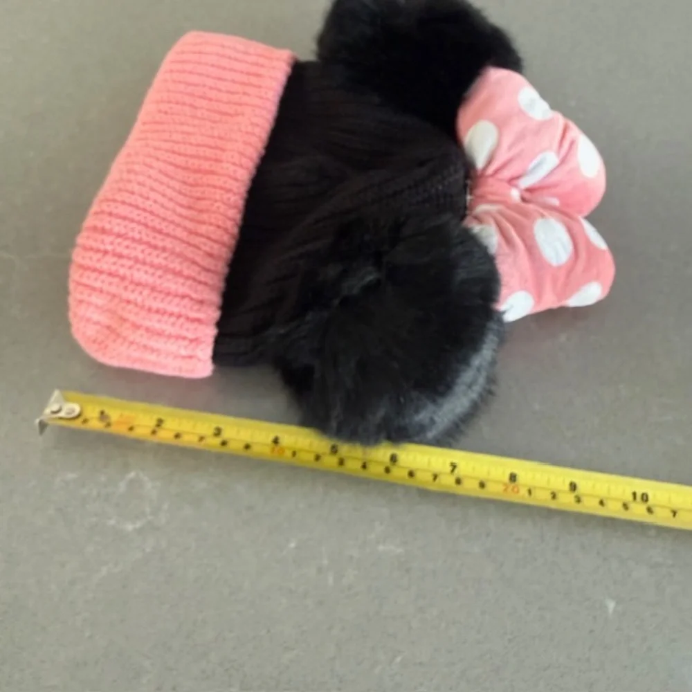 New! Disney x Love Your Melon LYM Minnie Mouse Kid Pink Bow Double Pom Beanie